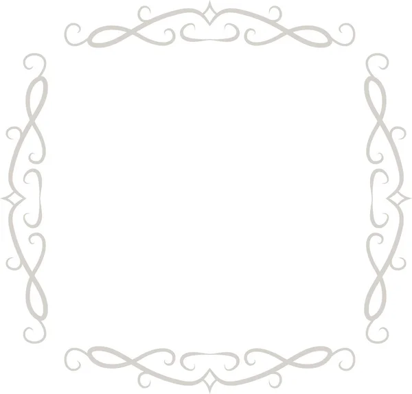 Біла квадратна антична рама — стоковий вектор