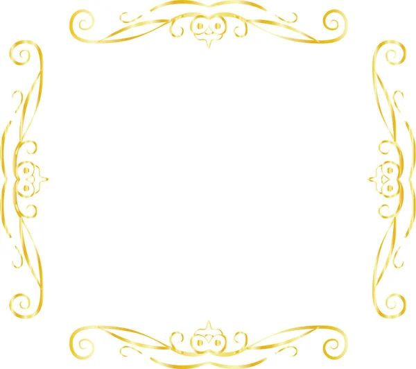 Gold Square antique pattern frame — Stock vektor