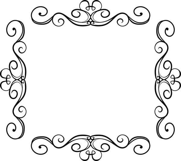 Vierkante antieke patroon frame — Stockvector