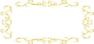 Gold Horizontal rectangular antique pattern frame 