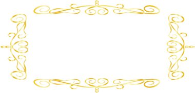 Gold Horizontal rectangular antique pattern frame 