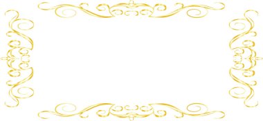 Gold Horizontal rectangular antique pattern frame 
