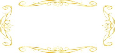 Gold Horizontal rectangular antique pattern frame 