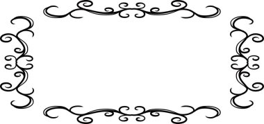 Horizontal rectangular antique pattern frame 