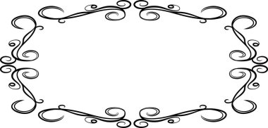 Horizontal rectangular antique pattern frame 