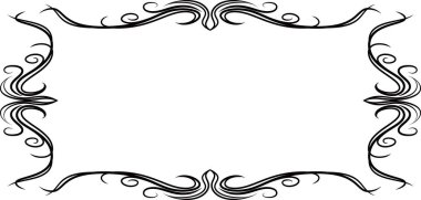Horizontal rectangular antique pattern frame 