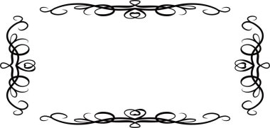 Horizontal rectangular antique pattern frame 