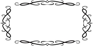 Horizontal rectangular antique pattern frame 