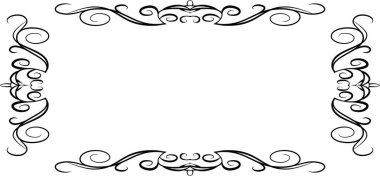 Horizontal rectangular antique pattern frame 