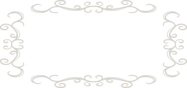 Beyaz yatay dikdörtgen antika desen çerçeve 