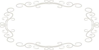 Beyaz yatay dikdörtgen antika desen çerçeve 