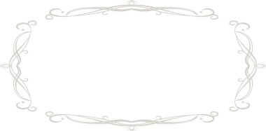 Beyaz yatay dikdörtgen antika desen çerçeve 