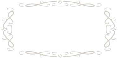 Beyaz yatay dikdörtgen antika desen çerçeve 