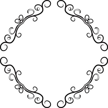 Elmas antika desen çerçeve 