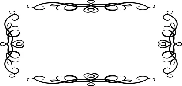 Horizontal rectangular antique pattern frame — Stok Vektör