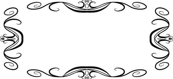 Horizontal rectangular antique pattern frame — Stok Vektör