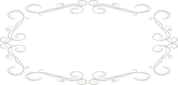 Marco de patrón antiguo rectangular horizontal blanco — Vector de stock