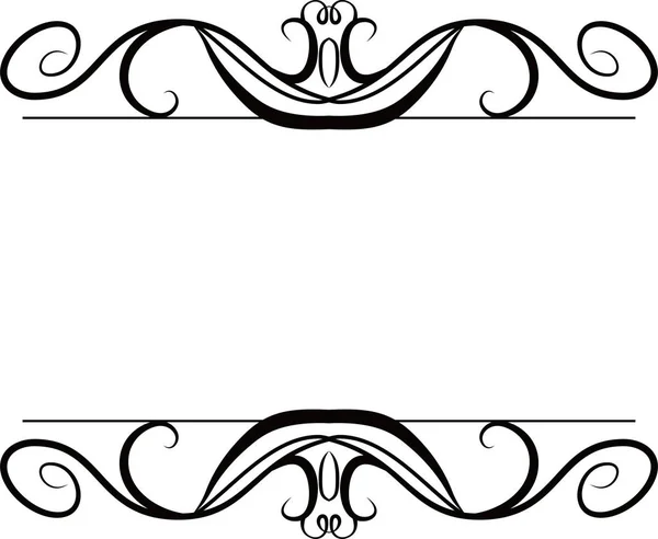 Top and bottom antique pattern frame — Stock Vector