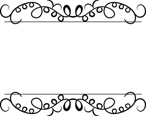 Top and bottom antique pattern frame — Stock Vector