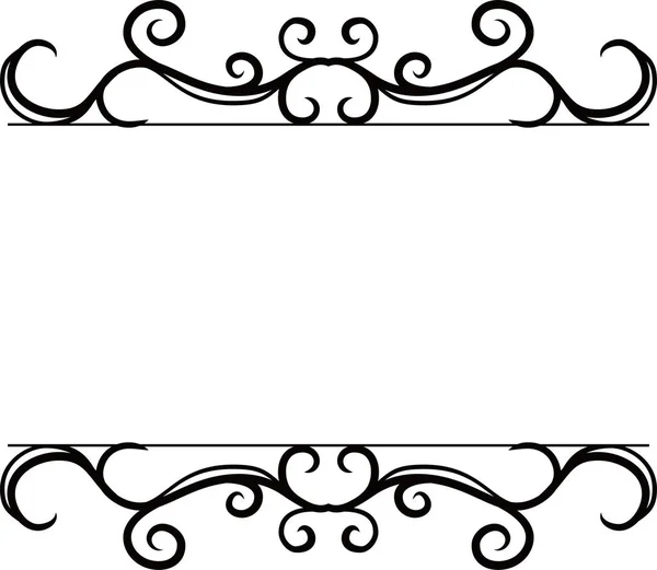 Top and bottom antique pattern frame — Stock Vector