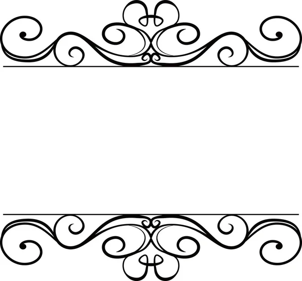 Top and bottom antique pattern frame — Stock Vector