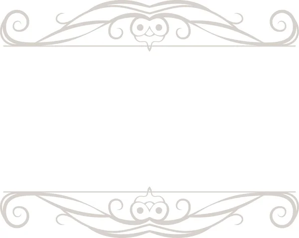 White Top and bottom antique pattern frame — 스톡 벡터