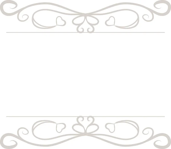 Білий Верхній і нижній антикварний візерунок рамка — стоковий вектор