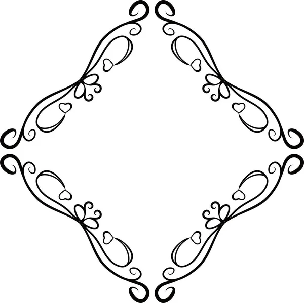 Diamantový antový vzor rámu — Stockový vektor