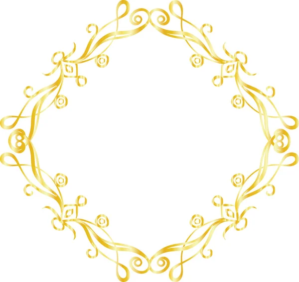 Gold Diamond starožitný vzor rám — Stockový vektor