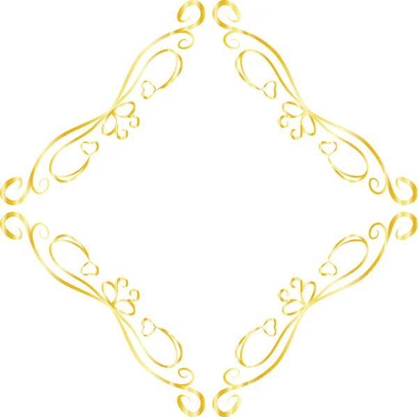 Gold Diamond antique pattern frame — 스톡 벡터