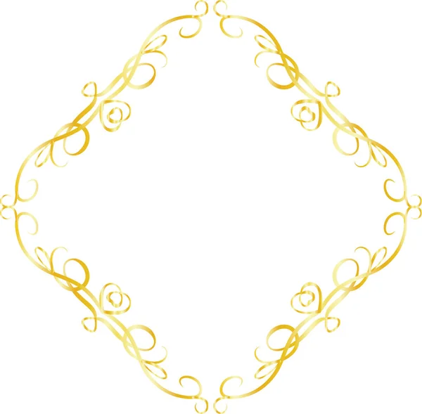 Gold Diamond antique pattern frame — 스톡 벡터