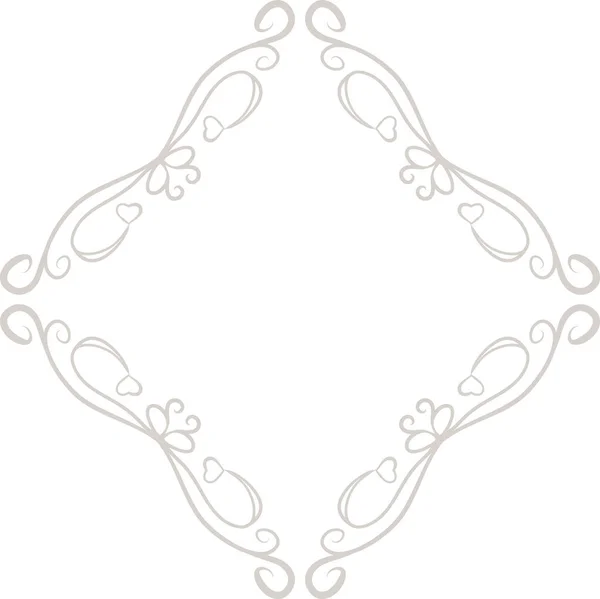 White Diamond antique pattern frame — Stock Vector