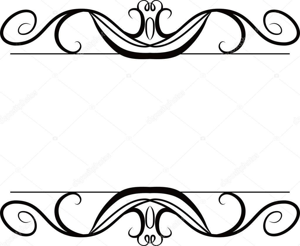 Top and bottom antique pattern frame 