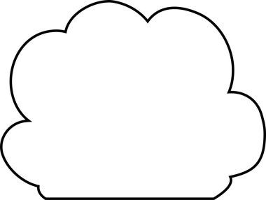 Bu şirin çizgi film bulutlarının bir çizimi. 