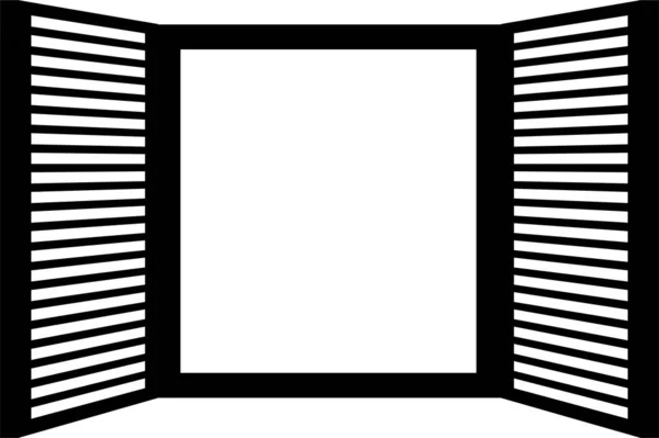 Dies Ist Eine Illustration Des Geöffneten Fensterrahmens — Stockvektor