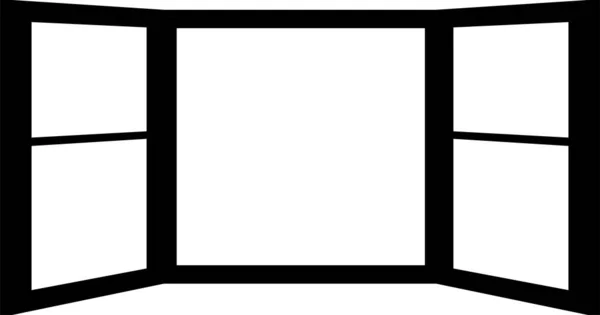Illustration Opened Window Frame — Stock Vector