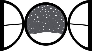 Bu, yağan karlı Açık pencere çerçevesinin bir resmidir. 