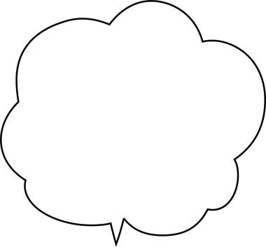 Bu, şirin çizgi film bulutlarının konuşma baloncuğunun bir çizimi. 