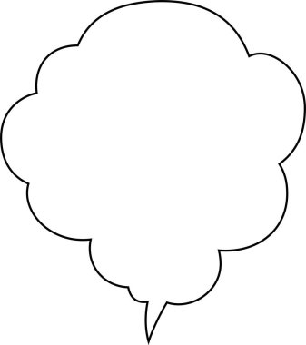 Bu, şirin çizgi film bulutlarının konuşma baloncuğunun bir çizimi. 