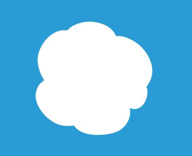 Bu, şirin çizgi film bulutlarının konuşma baloncuğunun bir çizimi. 