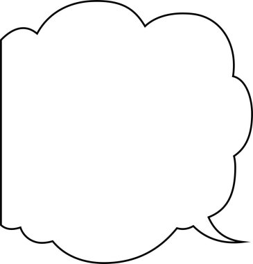 Bu, şirin çizgi film bulutlarının konuşma baloncuğunun bir çizimi. 