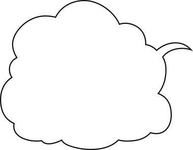 Bu, şirin çizgi film bulutlarının konuşma baloncuğunun bir çizimi. 