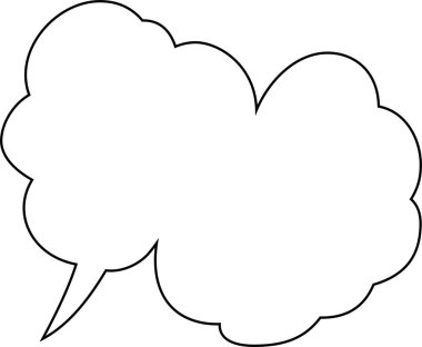 Bu, şirin çizgi film bulutlarının konuşma baloncuğunun bir çizimi. 