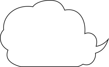 Bu, şirin çizgi film bulutlarının konuşma baloncuğunun bir çizimi. 