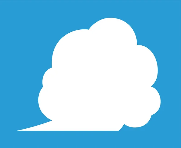 이것은 Cute Cartoon Cloud Speech Bubble 삽화입니다 — 스톡 벡터