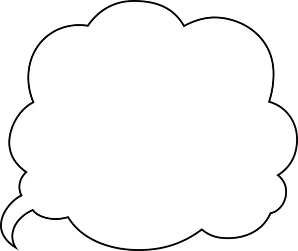 Illustration Cute Cartoon Clouds Speech Bubble — Stock Vector