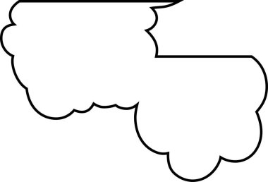 Bu, yan yana bağlanmış şirin bir çizgi film bulutu konuşma baloncuğu çizimi. 