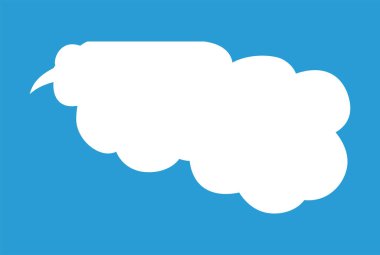 Bu, yan yana bağlanmış şirin bir çizgi film bulutu konuşma baloncuğu çizimi. 