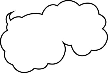 Bu, yan yana bağlanmış şirin bir çizgi film bulutu konuşma baloncuğu çizimi. 