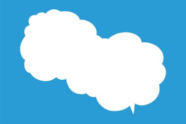 Bu, yan yana bağlanmış şirin bir çizgi film bulutu konuşma baloncuğu çizimi. 